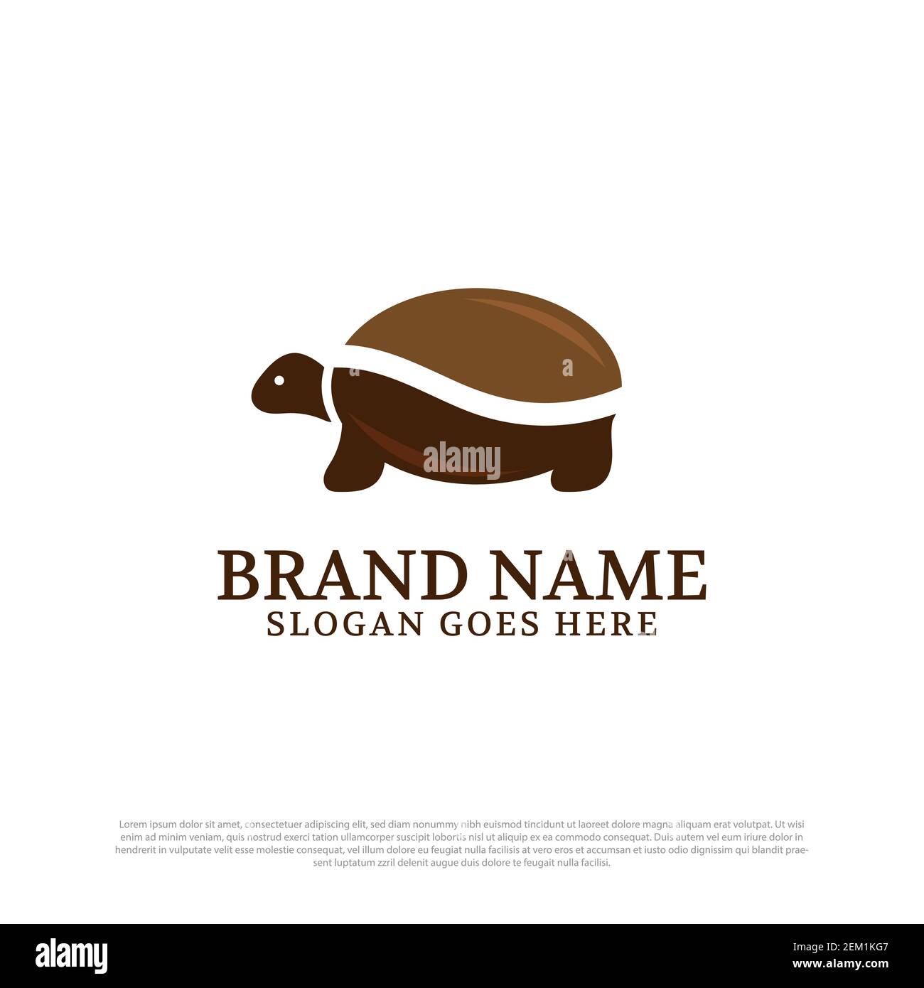 Idée de design du logo de la cafetière lente, logo de la tortue grain de café vecteur haut de gamme Illustration de Vecteur