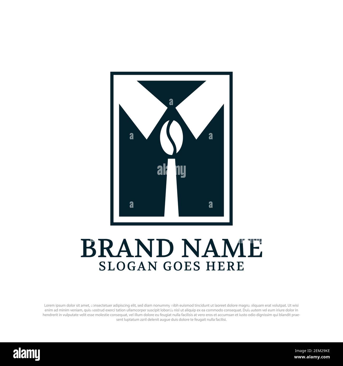 Modèle de design du logo Elegance Coffee Shop, illustration vectorielle haut de gamme pour restaurant de boissons Executive Illustration de Vecteur