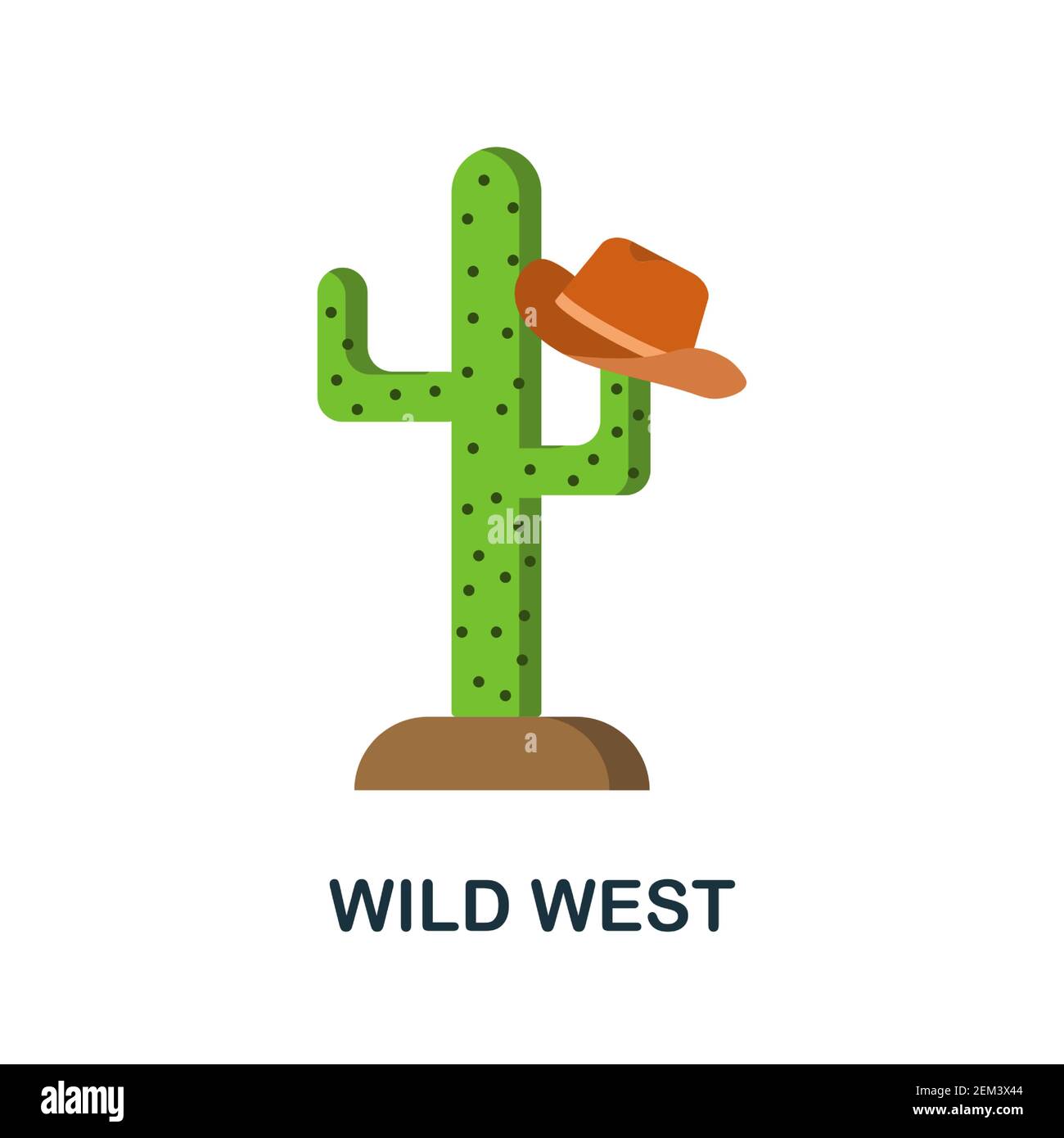 Icône Wild West Flat. Élément simple couleur de la collection Wild West. Icône Creative Wild West pour la conception Web, les modèles, les infographies et bien plus encore Illustration de Vecteur