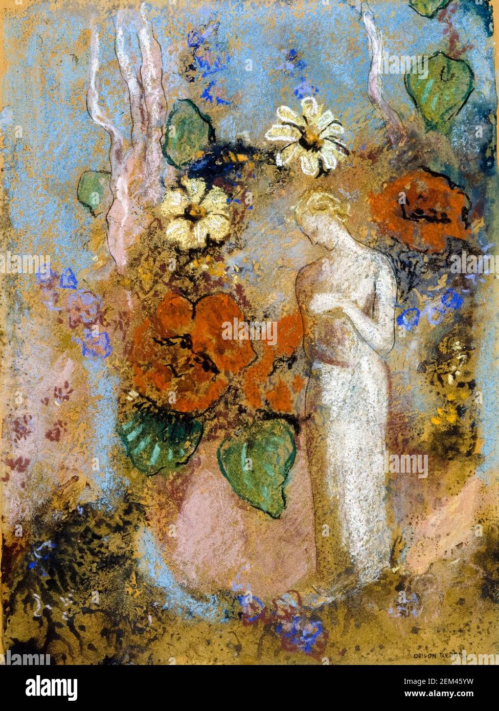 Odilon Redon, Pandora, dessin, avant 1916 Banque D'Images