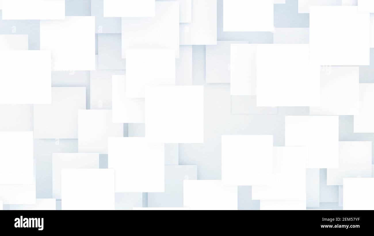 arrière-plan de motif de carrés 3d blancs. Design futuriste Banque D'Images