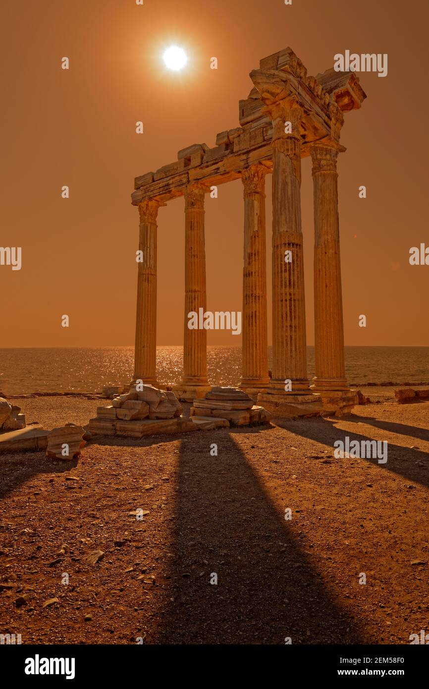 Temple d'Apollon à côté, province d'Antalya, Turquie. Banque D'Images