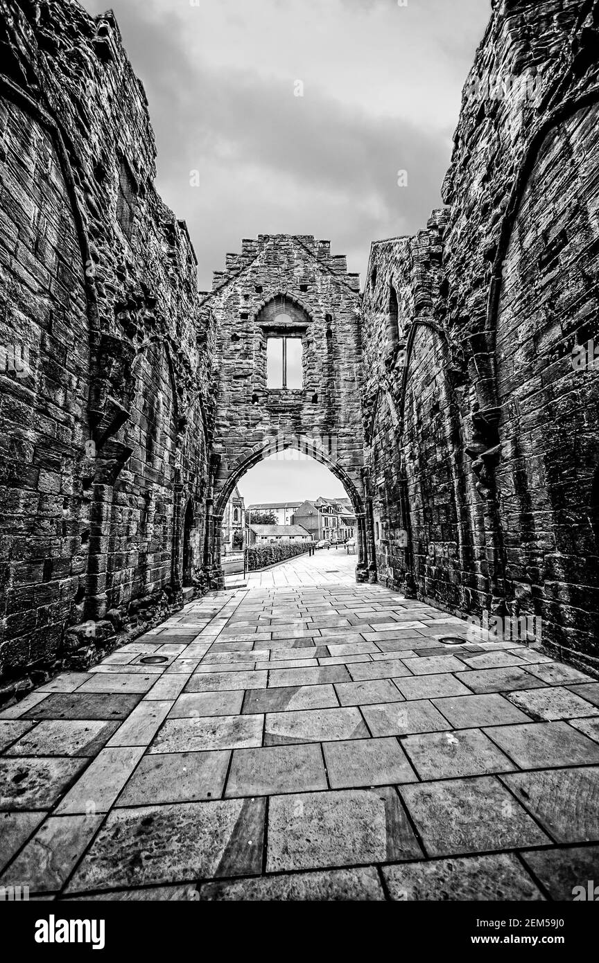 L'abbaye d'Arbroath, dans la ville côtière écossaise d'Arbroath, a été fondée en 1178 par le roi Guillaume le Lion pour un groupe de moines bénédictins de Tironensien fr Banque D'Images