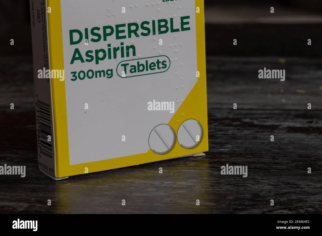 Un paquet de comprimés d'aspirine dispersible. Banque D'Images