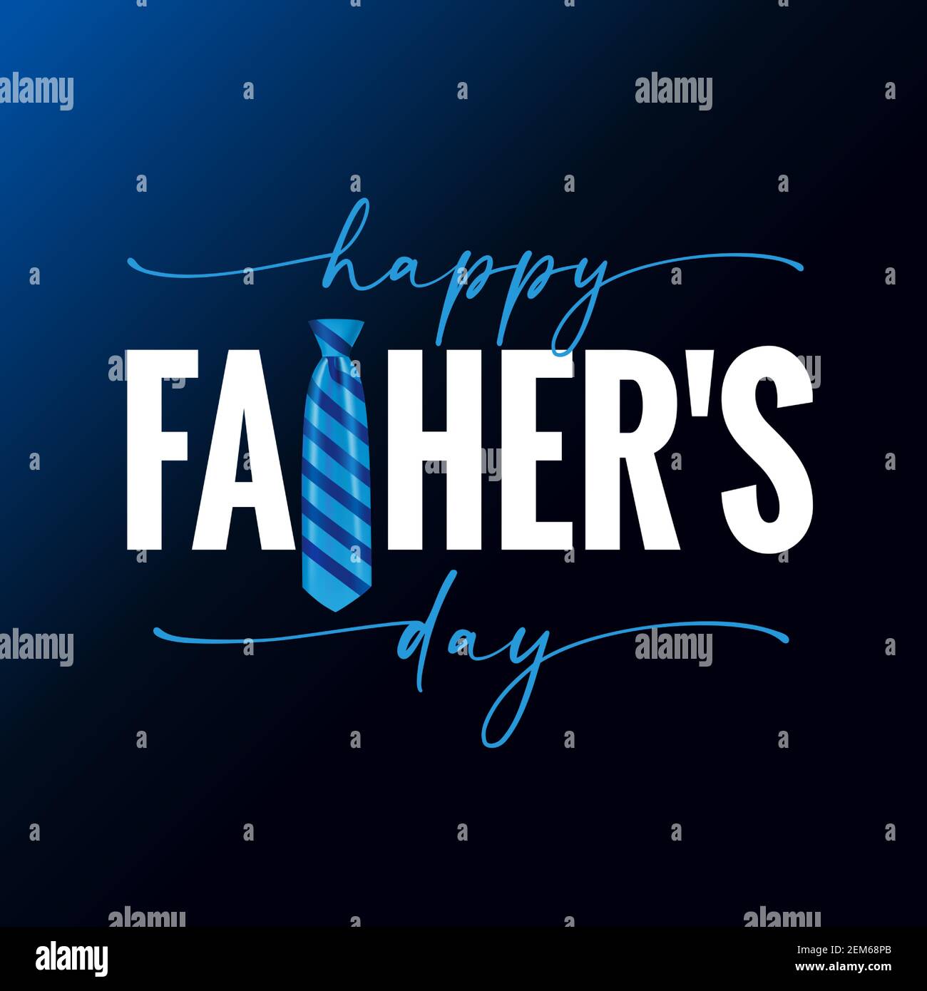 Happy Pères Day élégante citation avec cravate bleue. Carte de vœux de père  heureux ou arrière-plan de vacances. Papa vous êtes ma bannière de vecteur  de roi Image Vectorielle Stock - Alamy