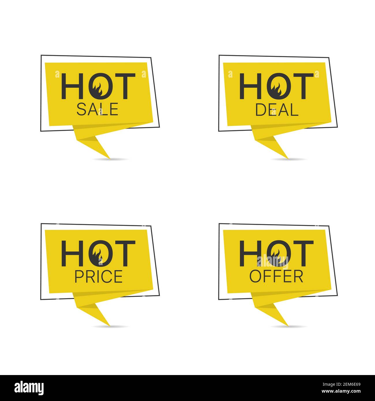 Jeu d'icônes de vente à chaud Illustration de Vecteur