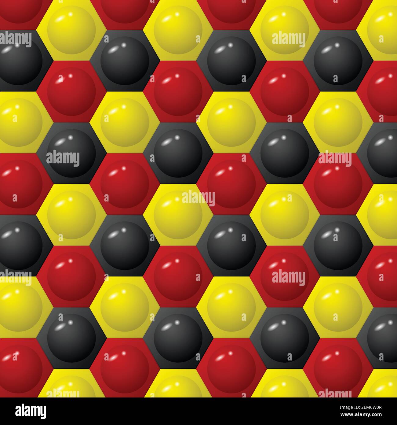 Arrière-plan hexagonal de trois couleurs Illustration de Vecteur