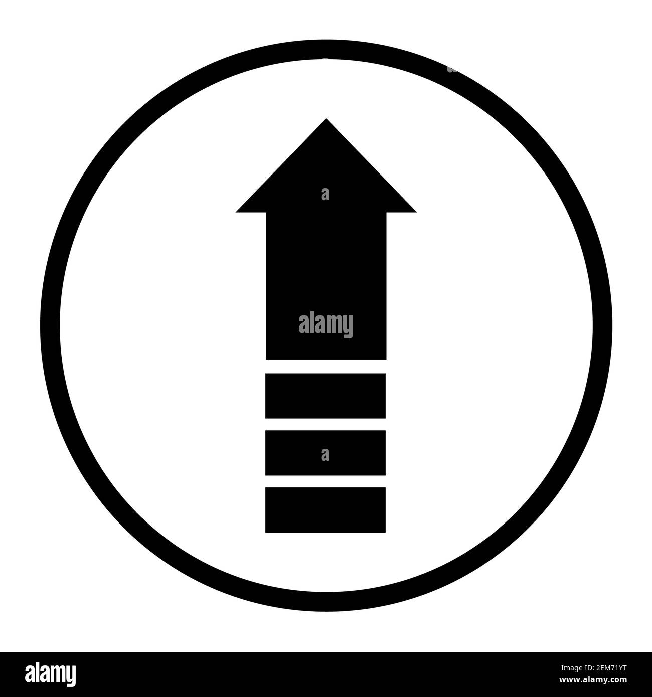 Icône de mise à niveau sur fond blanc. style plat. Icône de mise à niveau pour la conception de votre site Web, logo, application, interface utilisateur. Symbole noir. Flèche vers le haut signe. Banque D'Images