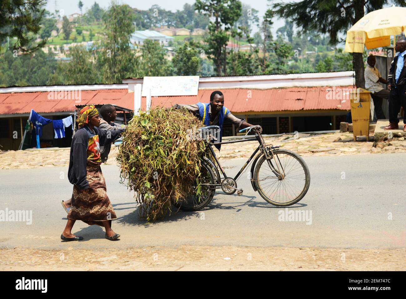 La vie quotidienne dans les zones rurales du Rwanda. Banque D'Images