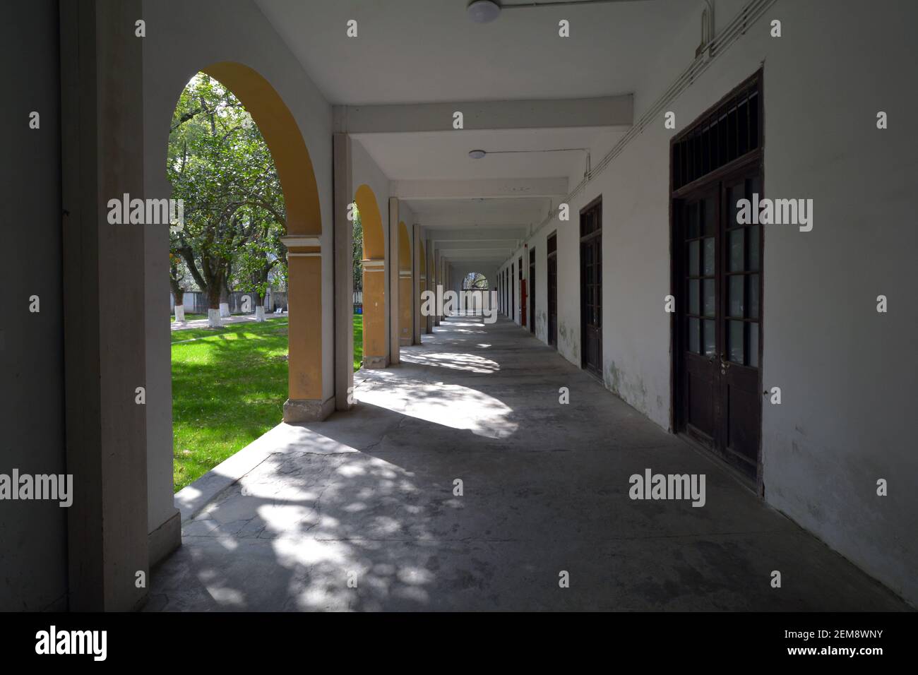 À l'intérieur de l'abbaye de Jiaxing Vincent, ancienne église catholique maintenant musée montrant l'histoire Du grand canal de Pékin à Hangzhou qui fonctionne par la ville Banque D'Images