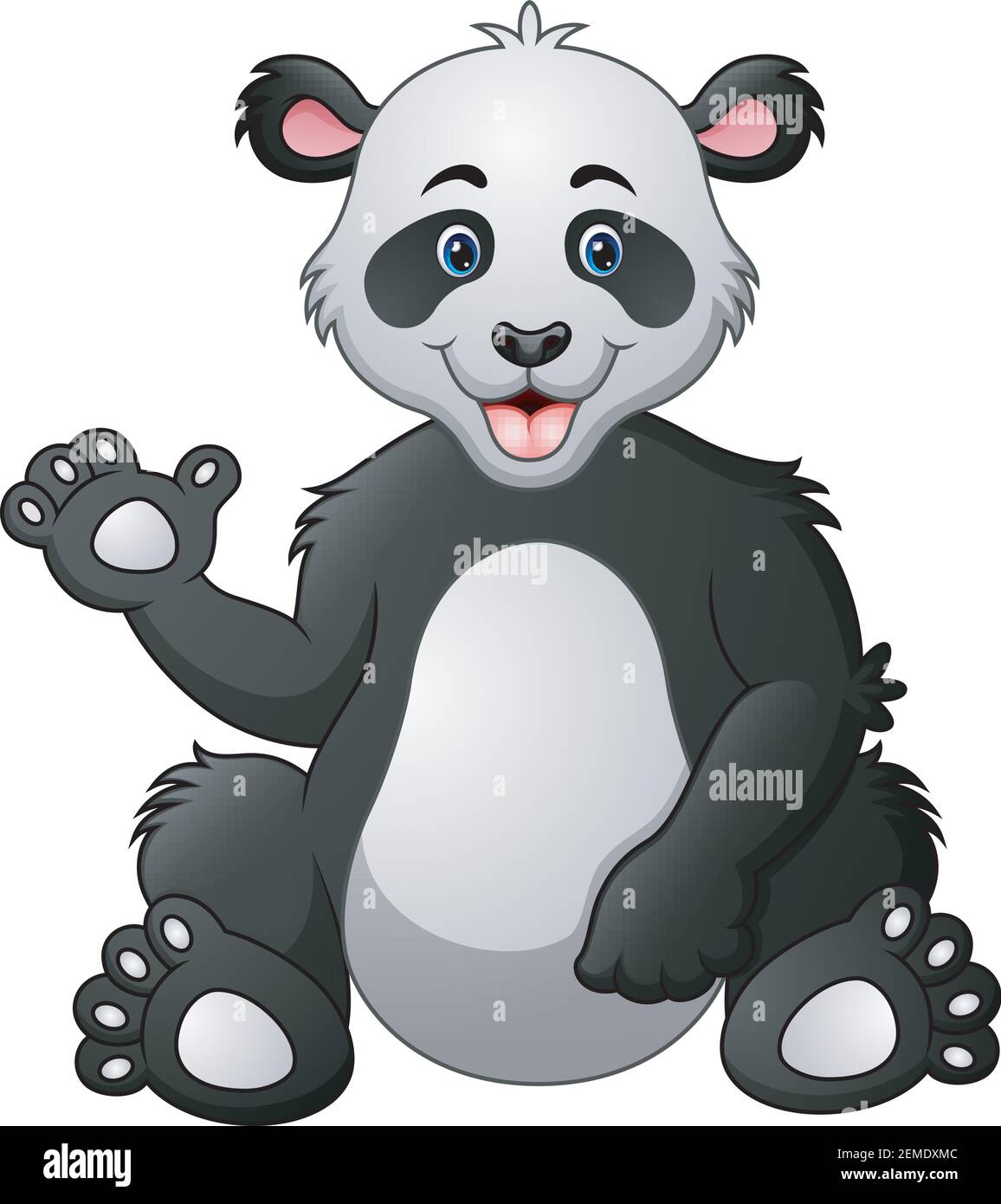 Illustration vectorielle d'un joli dessin animé panda Illustration de Vecteur