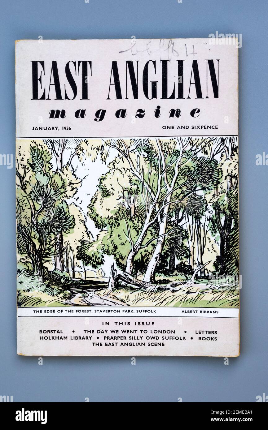 Magazine East Anglian janvier 1956 Banque D'Images