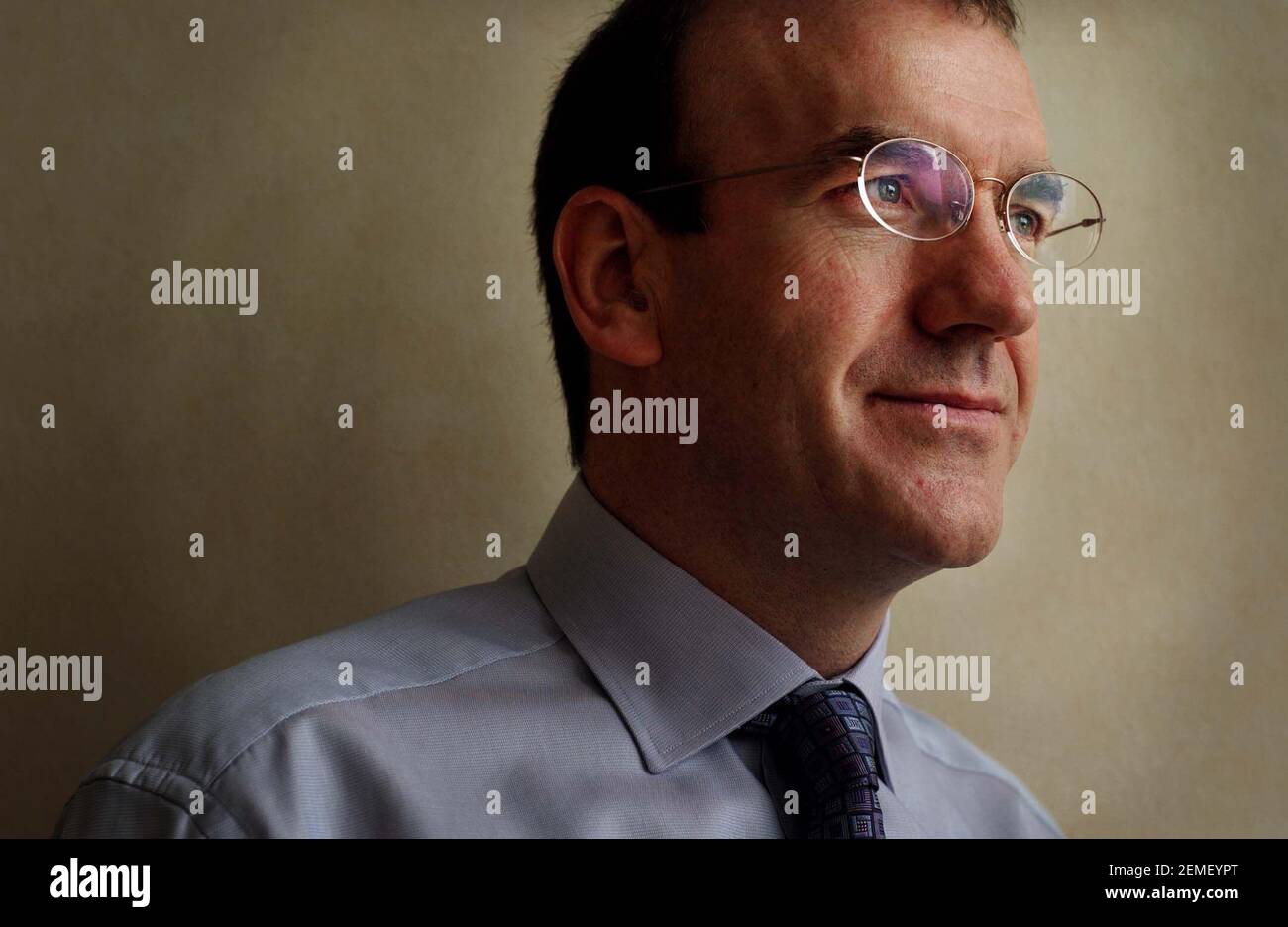 TERRY LEAHY DE TESCO, À LEUR SIÈGE SOCIAL. 21/3/02 PILSTON Banque D'Images