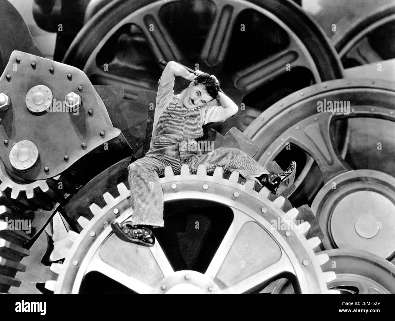 Les temps modernes 1936 United Artists film avec Charlie Chaplin Banque D'Images