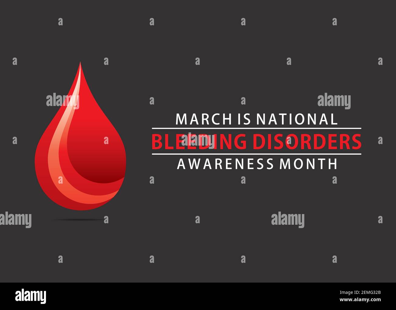 illustration vectorielle de la conception du mois national de sensibilisation aux troubles hémorragiques. Illustration de Vecteur