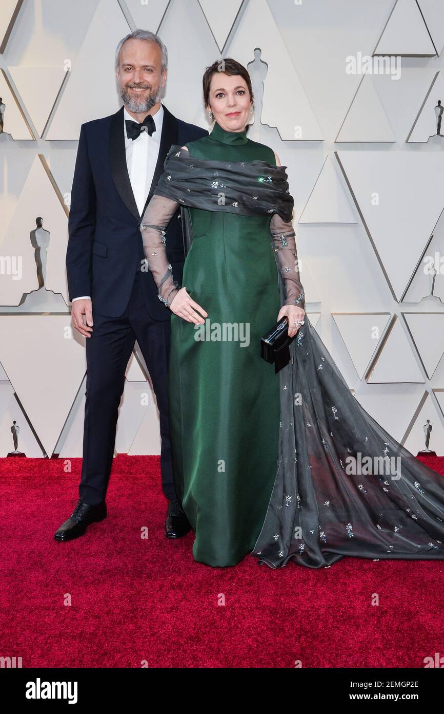Ed Sinclair et Olivia Colman se promènaient sur le tapis rouge Oscars 2019  lors des 91st Academy Awards qui se sont tenus au Dolby Theatre, situé au  Hollywood & Highland Center de