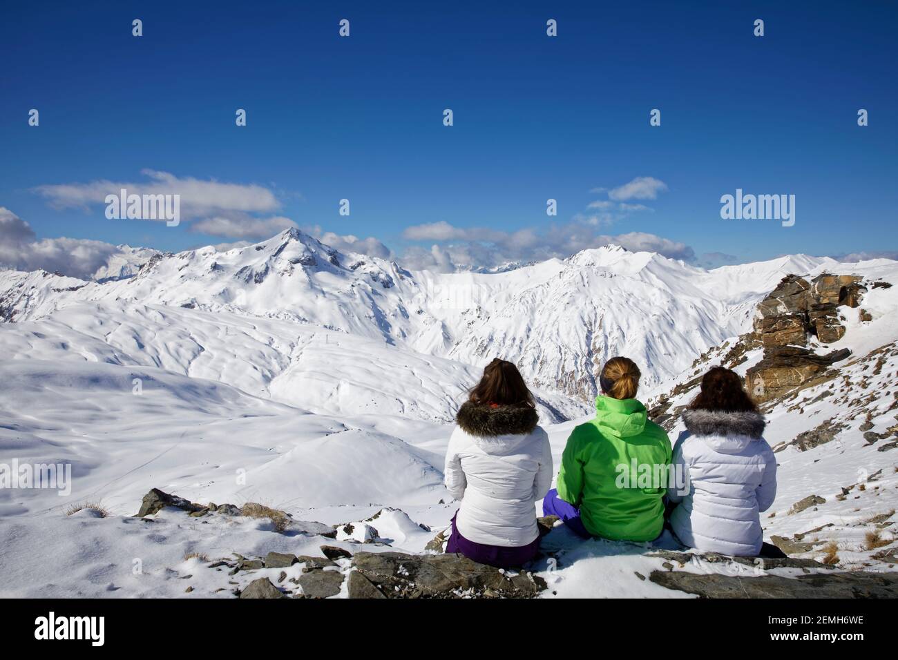 Val Thorens, France - 5 mars 2019 : Val Thorens, située dans la vallée de la Tarentaise, Savoie, Alpes françaises, est la plus haute station de ski d'Europe Banque D'Images