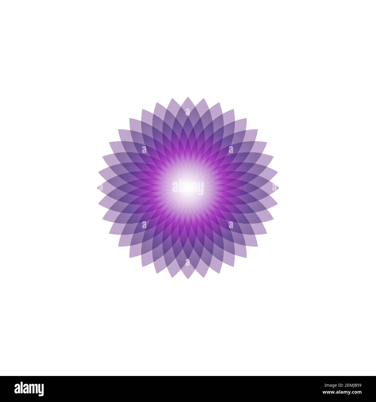 Fleur de Lotus spirale en violet rose couleur abstrait vecteur art pour le yoga, la méditation, l'impression, le site Web, l'industrie textile Illustration de Vecteur