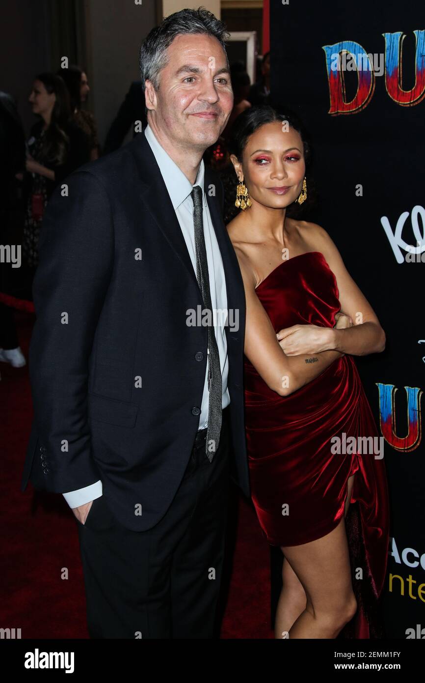 HOLLYWOOD, LOS ANGELES, CA, Etats-Unis - 11 MARS : OL Parker et sa femme/actrice Thandie Newton arrivent à la première mondiale du « jumbo » de Disney qui s'est tenue à la salle de bal Ray Dolby et au théâtre El Capitan le 11 mars 2019 à Hollywood, Los Angeles, Californie, États-Unis. (Photo de Xavier Collin/image Press Agency/Sipa USA) Banque D'Images