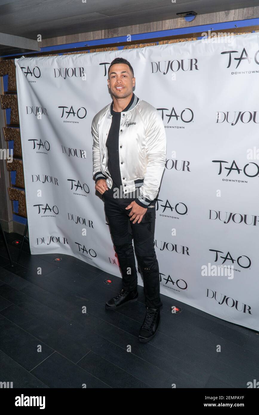 Giancarlo Stanton participe au magazine DuJour pour célébrer la couverture de Giancarlo Stanton des NY Yankees au club de nuit du centre-ville de Tao New York, NY, le 26 mars 2019. (Photo de David Warren /Sipa? ÉTATS-UNIS) Banque D'Images