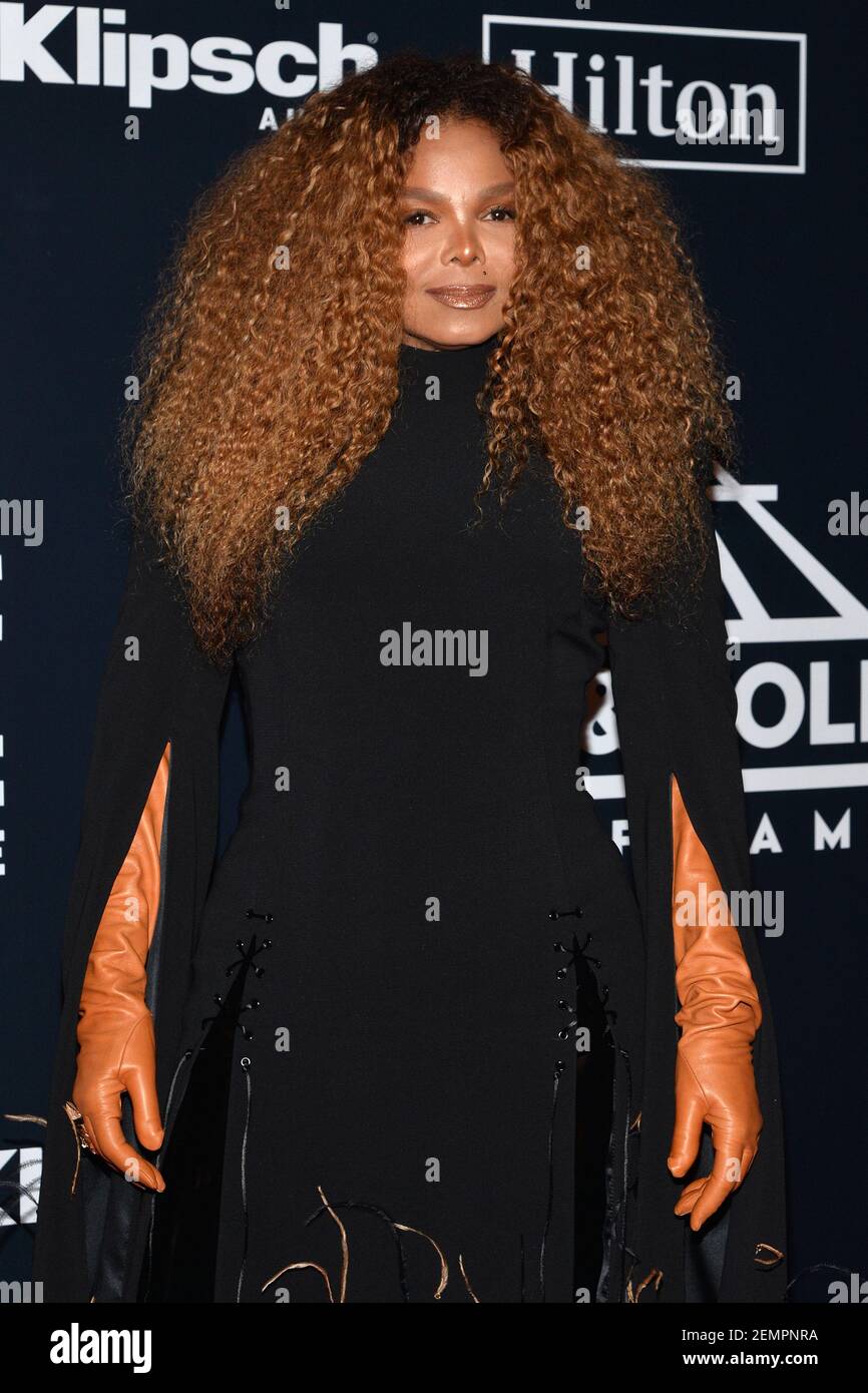 La chanteuse Janet Jackson assiste à la cérémonie d'initiation du Rock & Roll Hall of Fame 2019 au Barclays Center, dans le quartier de New York City à Brooklyn, NY, le 29 mars 2019. (Photo par Anthony Behar/Sipa USA) Banque D'Images