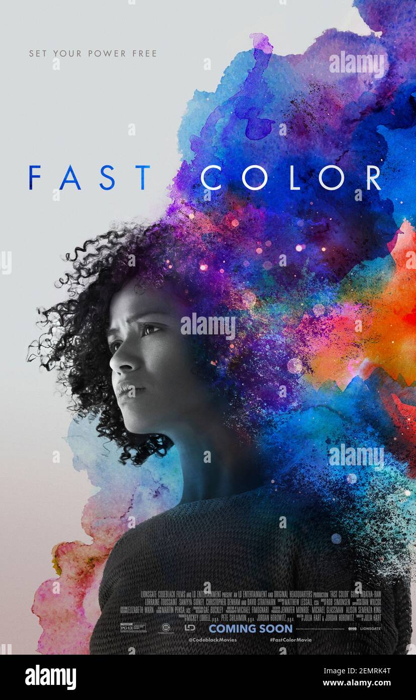 Fast Color (2018) réalisé par Julia Hart et mettant en vedette David Strathairn, Gugu Mbatha-Raw et Lorraine Toussaint. Après des années dans la cachette, une femme est forcée de se mettre sur la course quand ses capacités surhumaines sont découvertes. Banque D'Images