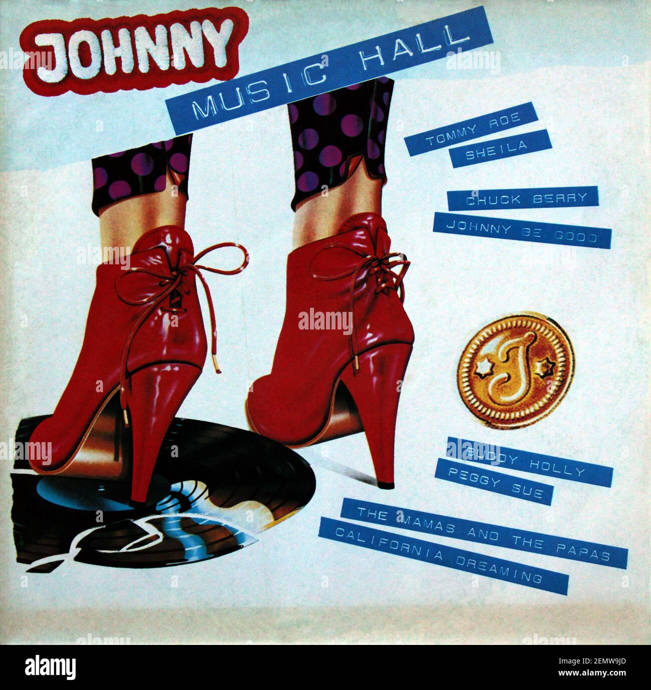 Johnny Music Hall, divers artistes: 1984. Compilation LP couverture: Johnny Music Hall Banque D'Images