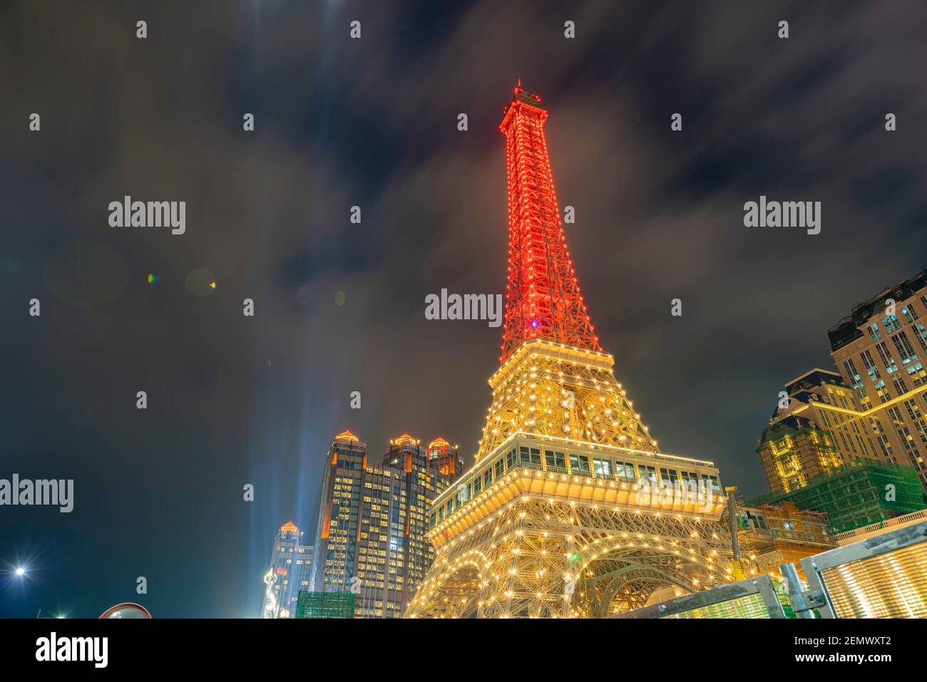 Macao, le 18 MAI 2016 - vue de nuit sur Macao Banque D'Images