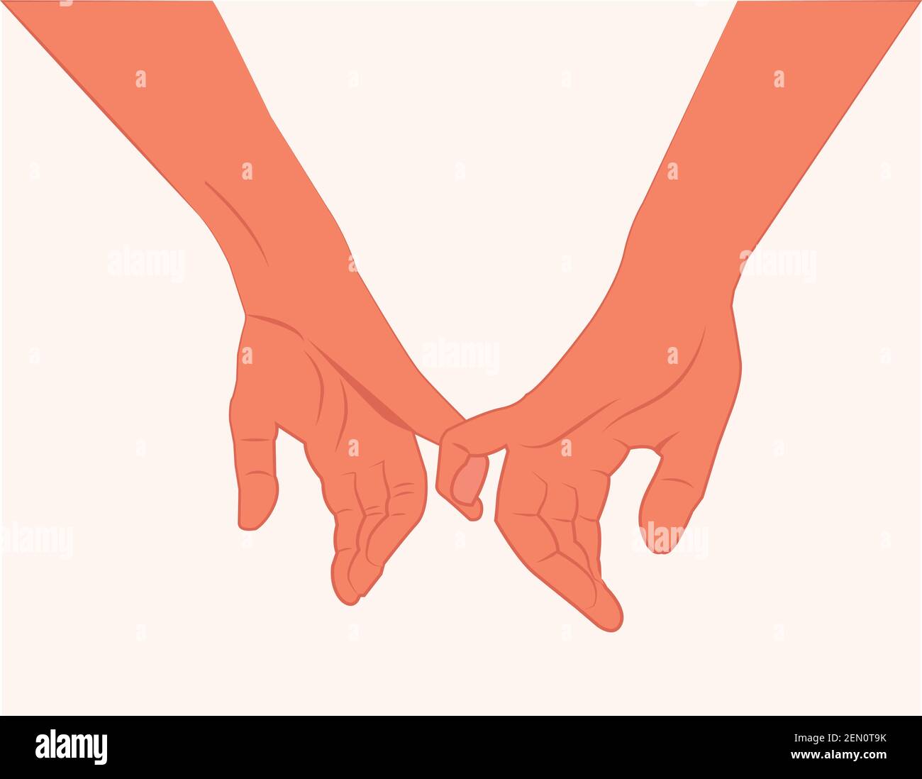 Mouvements de la main. Tenez la main de quelqu'un d'autre pour vous aider. S'aider les uns les autres. Rencontre, soutien, amitié, amants mains vecteur illustration. Dans l'amour Illustration de Vecteur