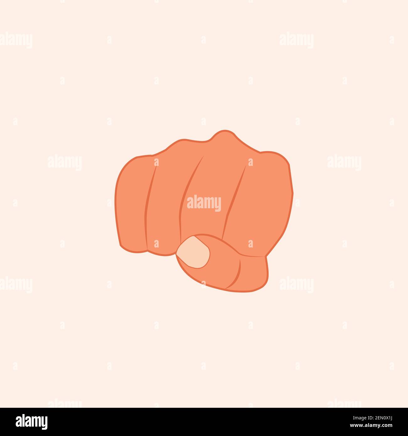 Poignet, lance un poing, poing fermé mâle, main isolée avec une vue avant du poing. Une femme ou un homme de protestation lance un coup de poing, figure de vecteur de poing Illustration de Vecteur