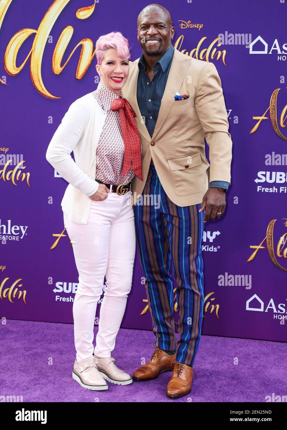 HOLLYWOOD, LOS ANGELES, CALIFORNIE, États-Unis - 21 MAI : Rebecca King-crews et son mari/acteur Terry crews arrivent à la première mondiale de Disney 'Aladdin' qui s'est tenue au théâtre El Capitan le 21 mai 2019 à Hollywood, Los Angeles, Californie, États-Unis. (Photo de Xavier Collin/image Press Agency/Sipa USA) Banque D'Images