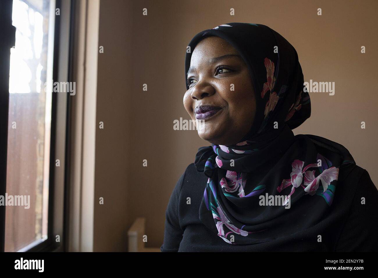 Hannah El-Amin, de Chicago, a déclaré que porter le hijab est une déclaration religieuse pour elle : « cela atteste sans aucun doute de mes priorités en ce que j'ai mis la foi en premier, période. » (Raquel Zaldivar/Chicago Tribune/TNS/Sipa USA) Banque D'Images