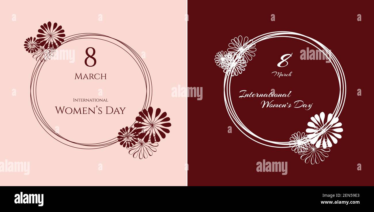 Thème de la fête internationale de la femme heureuse pour carte de voeux, bannière, modèle de médias sociaux Illustration de Vecteur