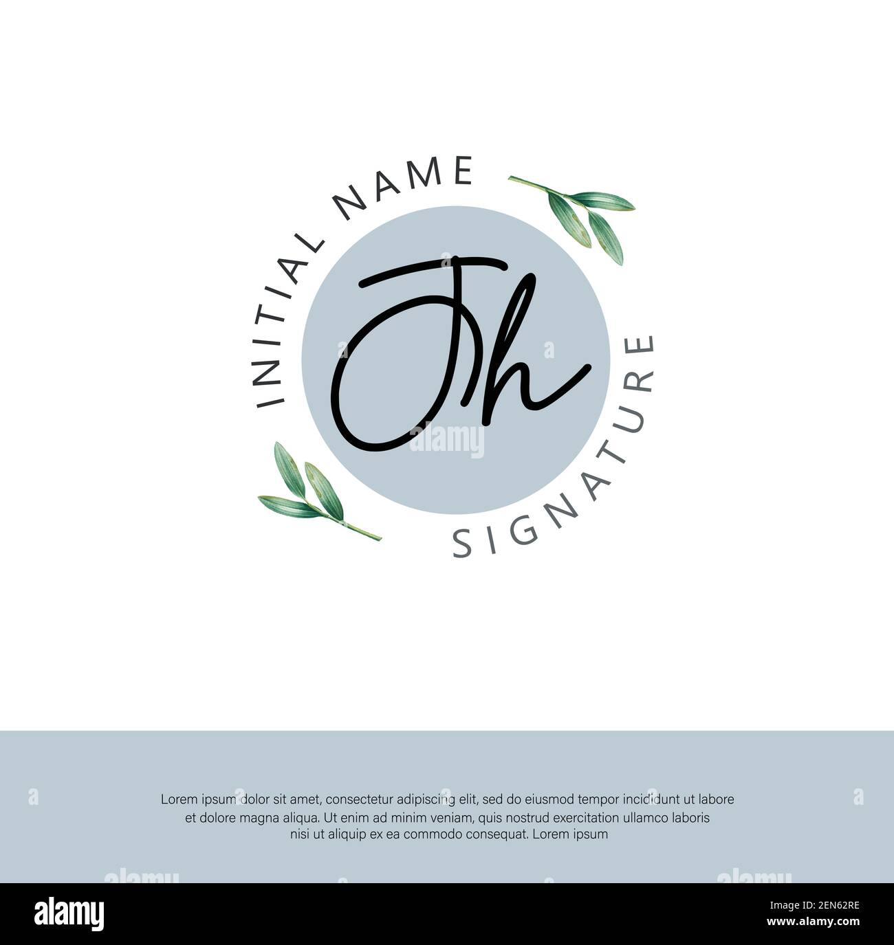 J H JH lettre initiale écriture manuscrite et logo de signature. Logo original du vecteur de beauté .mode, boutique, floral et botanique Illustration de Vecteur