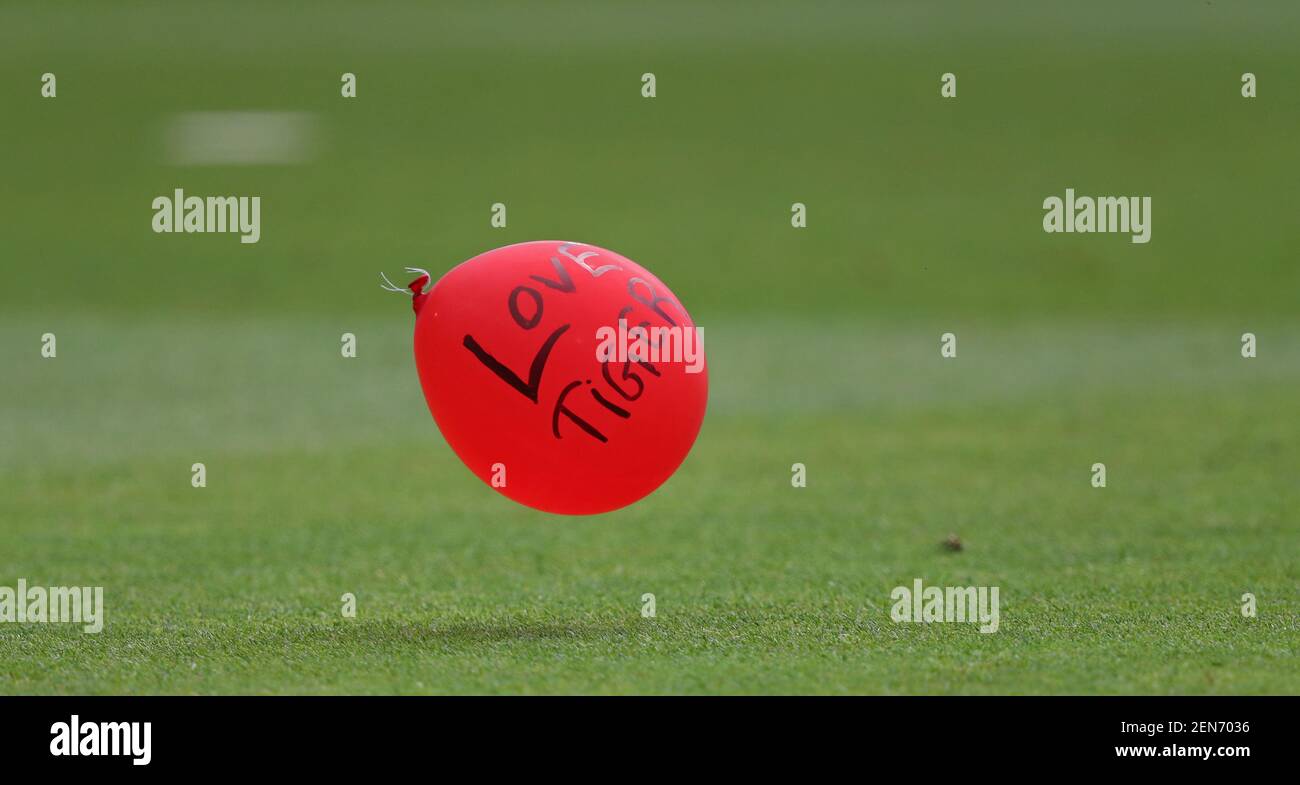 NOTTINGHAM, ANGLETERRE. 20 JUIN 2019 : ballon sur le terrain de jeu pendant le match de la coupe du monde de cricket de l'ICC, à Trent Bridge, Nottingham, Angleterre.(photo de ESPA/Cal Sport Media/Sipa USA) Banque D'Images