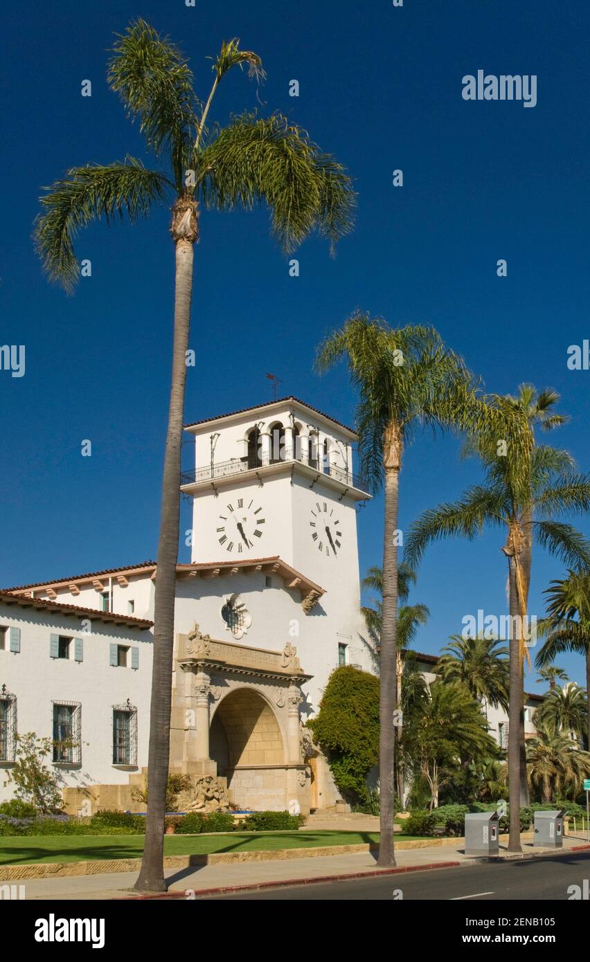 Palais de justice du comté, Santa Barbara, Californie, États-Unis Banque D'Images