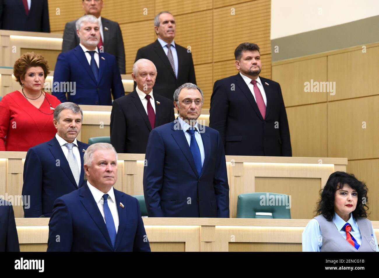 La dernière session plénière de la session de printemps du Conseil de la Fédération de Russie. Membres du Conseil de la Fédération de Russie pendant la réunion. 26 juillet 2019. Russie, Moscou. Phtoto Credit: Dmitry Dukhanin/Kommersant/Sipa USA Banque D'Images