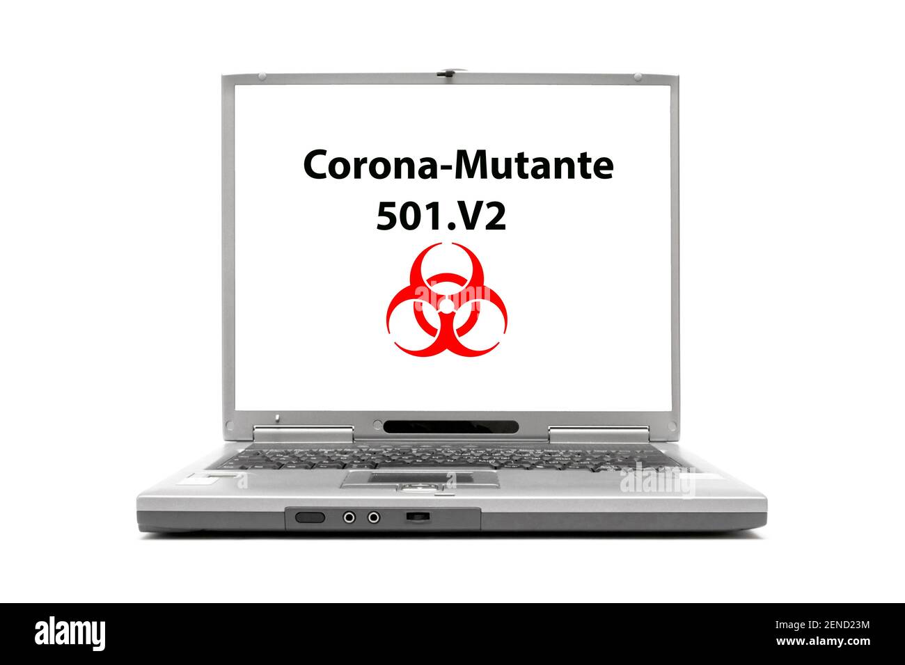 Ordinateur portable, Corona-Krise, coronavirus, COV-19 2, COV-19, Infektion, Lungenkrankheit, Grippe, virus, Corona, Mutante, multiple, B.1.1.7, 501.V2, Grossbritan Banque D'Images