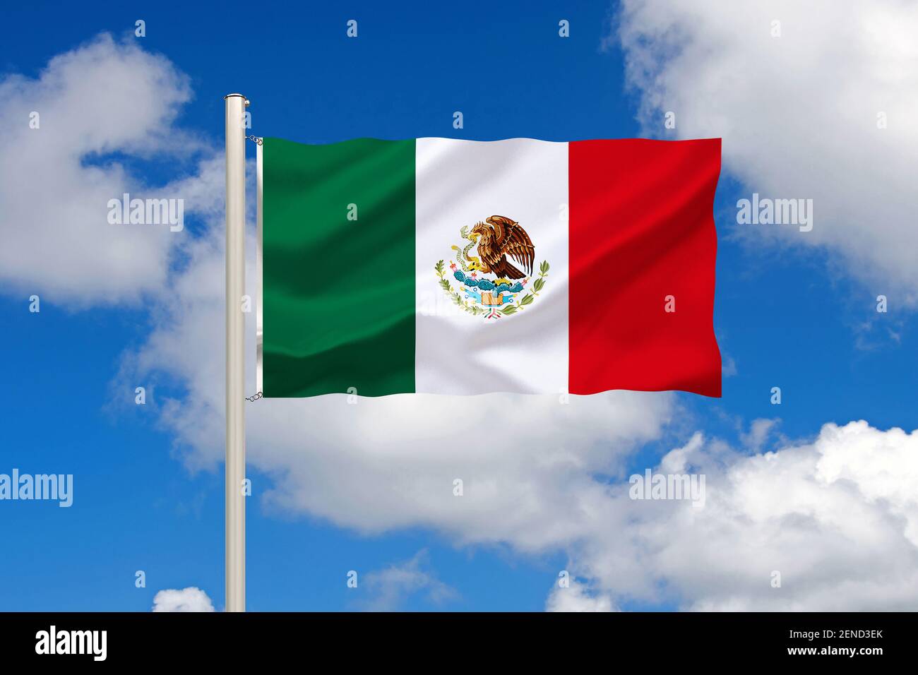 Die Flagge von Mexiko, Mexique, pays de la Nordamerika, Banque D'Images