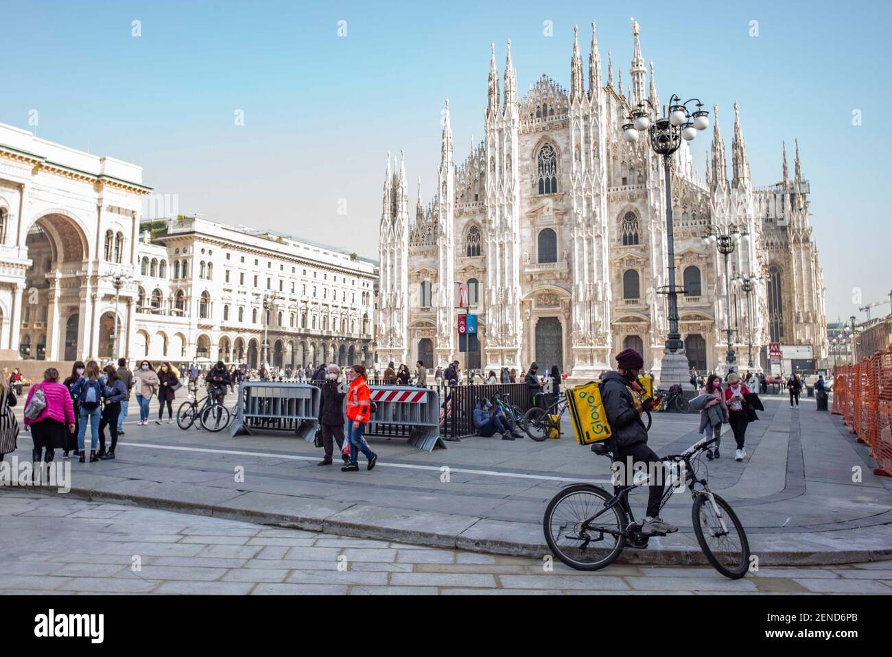 Milan, Italie. 26 février 2021. Cyclistes à Milan, Italie Milan usage éditorial seulement crédit: Agence de photo indépendante/Alamy Live News Banque D'Images