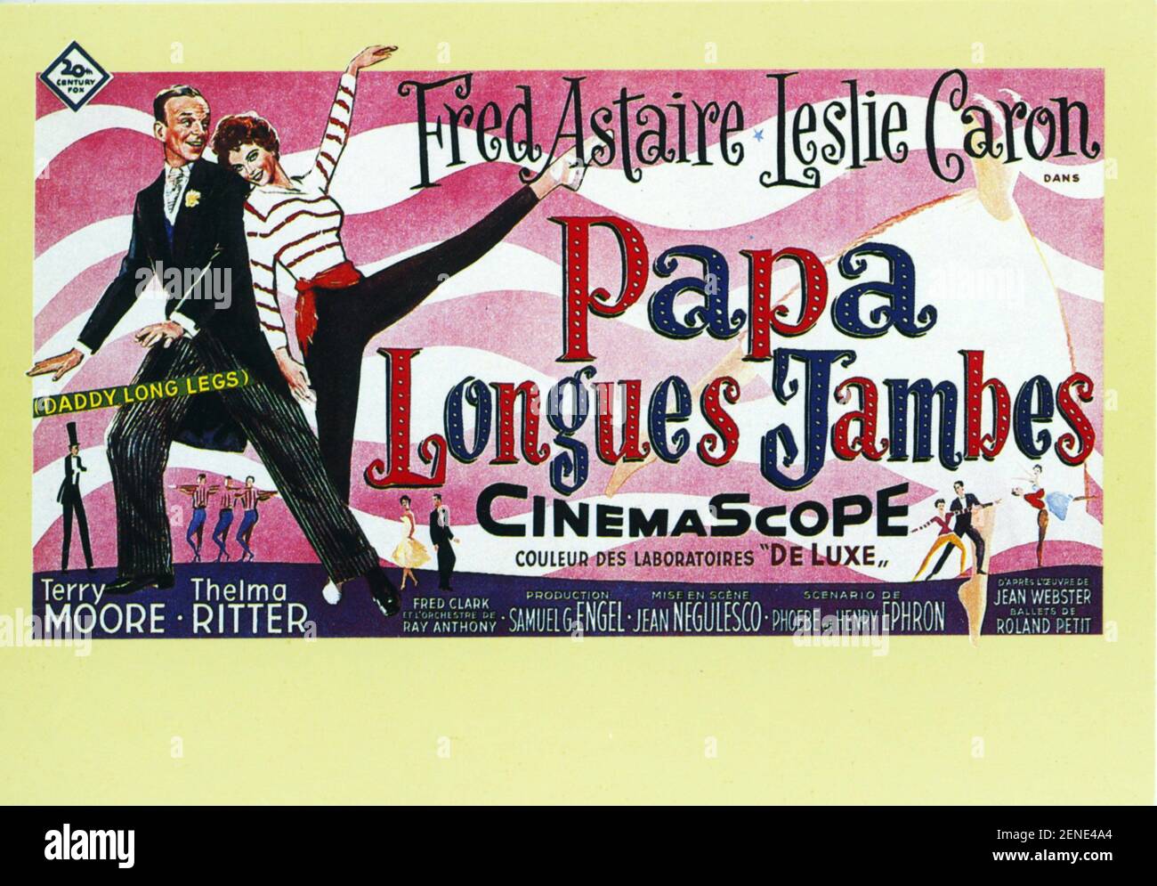 Papa Longues Jambes Daddy long legs année : 1955 Etats-Unis Directeur :  Jean Negudesco affiche française Photo Stock - Alamy