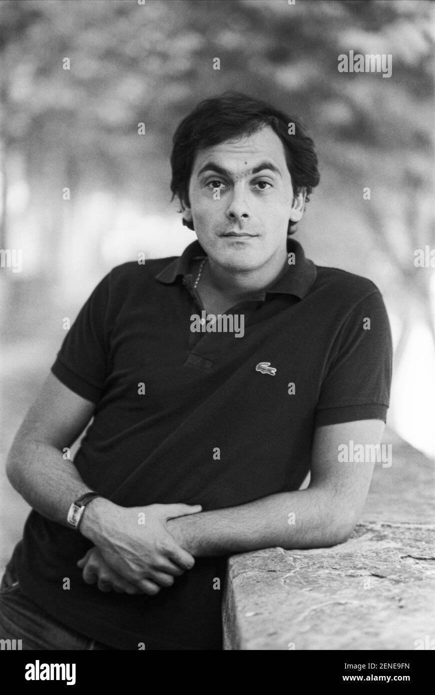 Portrait de l'acteur français Jean-Pierre Bacri vers 1976. Banque D'Images