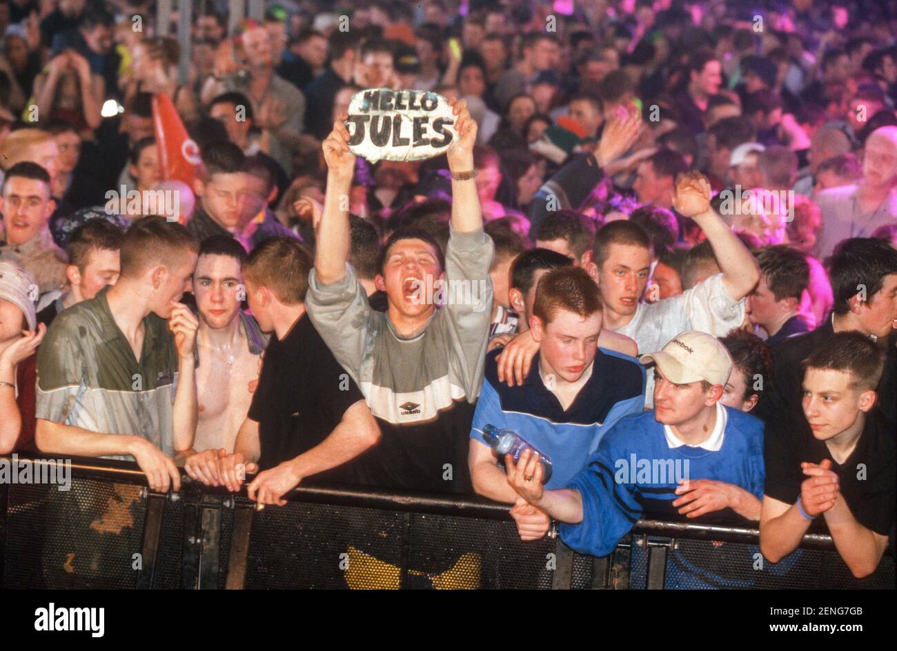 Foule au Homelands Festival, Mosney Holiday Center, County Meath, Irlande. Banque D'Images