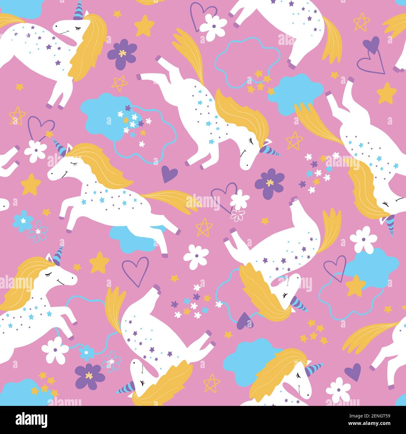 Motif enfant sans couture avec unicornes Motif vectoriel Motif enfant sans couture avec unicornes Motif vectoriel