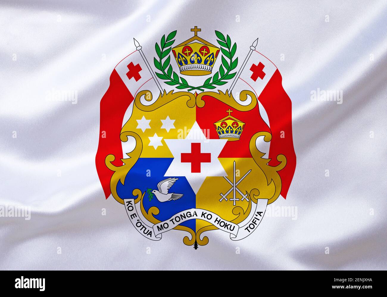 DAS Wappen von Tonga, polynesisches Königreich, Inseln, Südsee, Land in Ozeanien, Banque D'Images