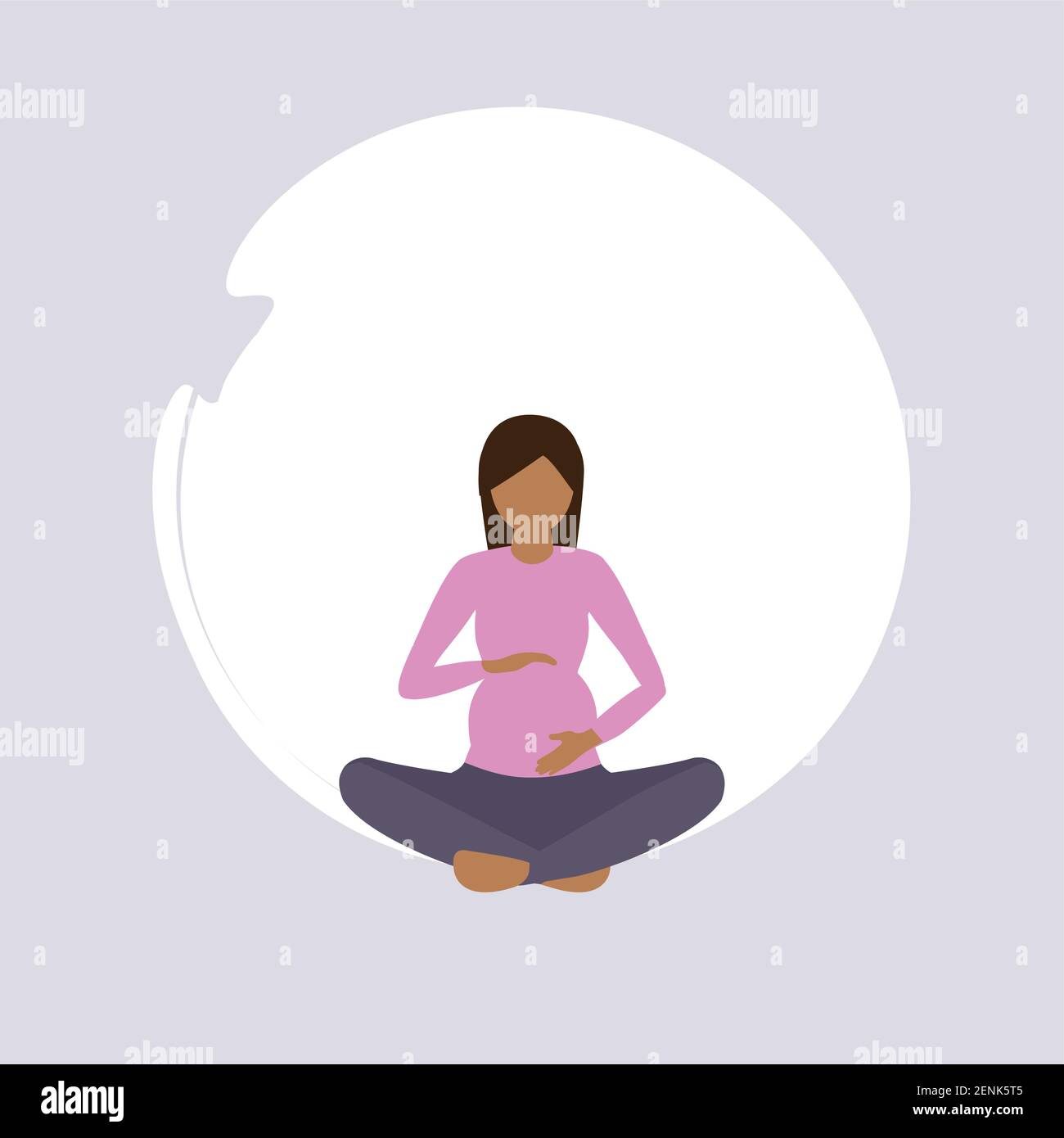 femme enceinte faisant du yoga exercice sain style de vie forme physique vecteur de conception Illustration EPS10 Illustration de Vecteur