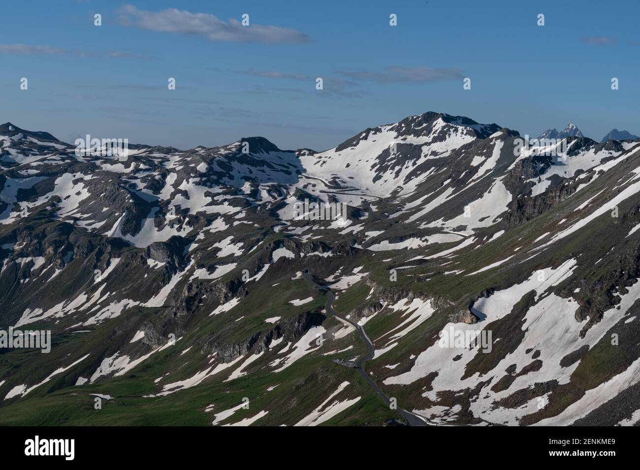 Großglockner Hochalpen Strasse avec Mittertoerl et Hochtor, Salzbourg, Autriche Banque D'Images