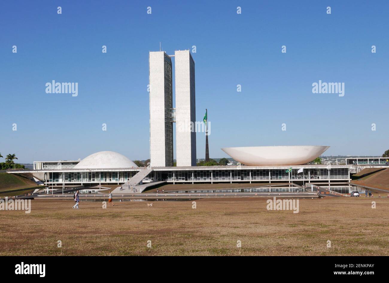 Le bâtiment du Congrès national à Brasilia Banque D'Images