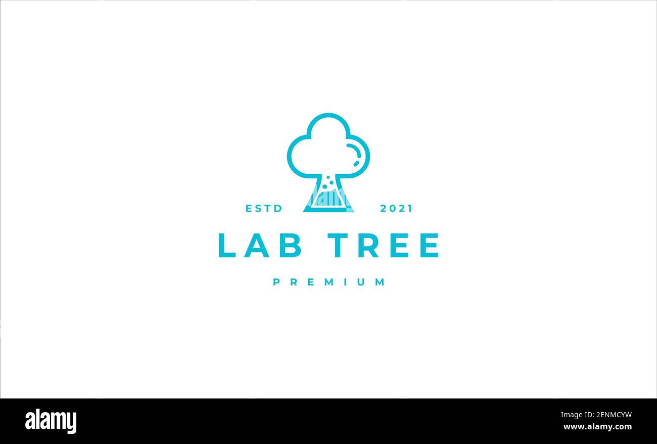 Illustration du vecteur de conception du logo Tree Laboratory Banque D'Images
