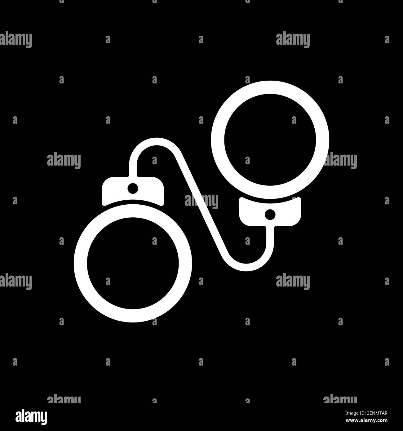 Icône de glyphe en mode sombre de drame criminel Illustration de Vecteur